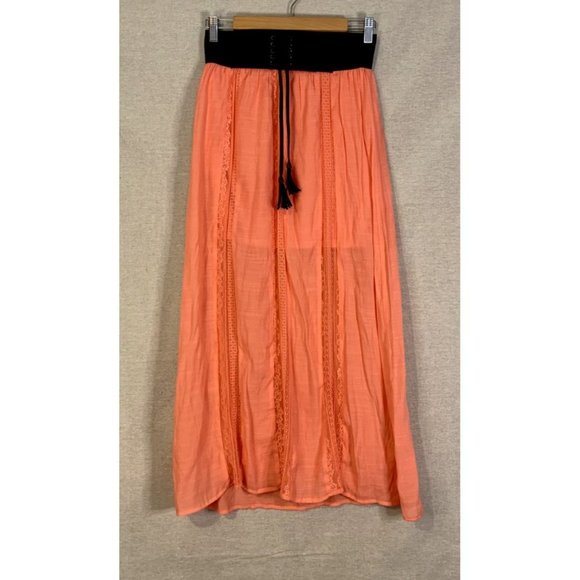 No Boundaries Other - No Boundaries Girls Junior Coral Maxi Skirt Medium